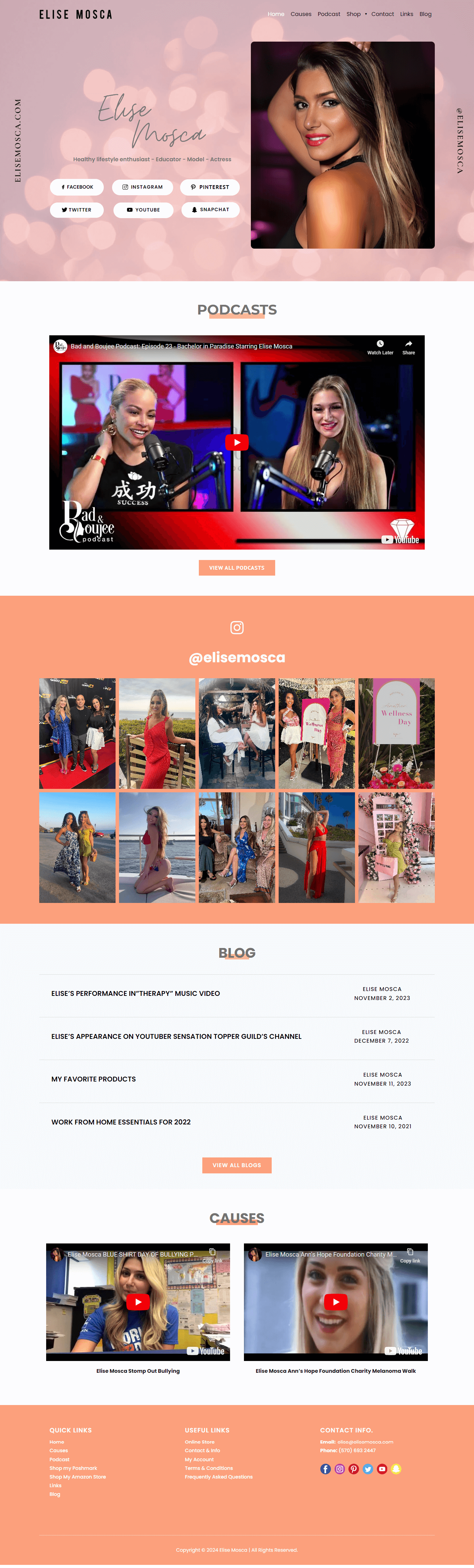 Personal Web Design for Celebrity