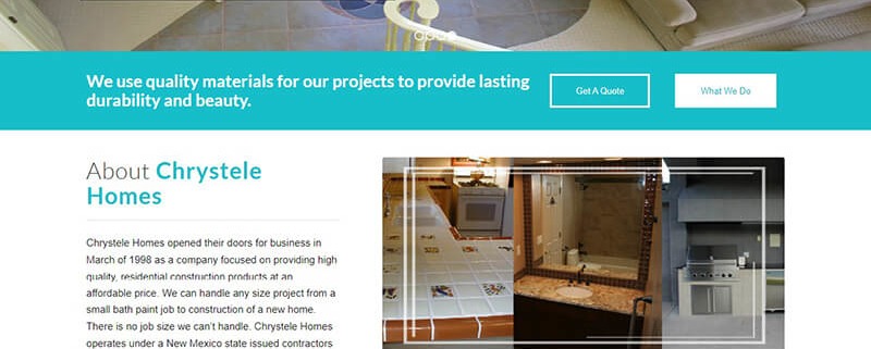 construction company web design